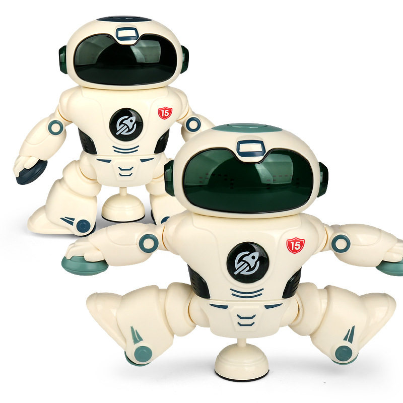 Douyin New Electric Dancing Space Robot Hyun Dance Rotating 360° Lighting Music Boy Toys 3-6 Years Old