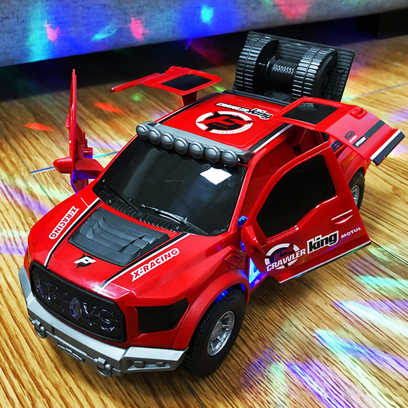 Electric universal off-road vehicle toy baby 2-5 with music light rotating dance car children's toy boy 3-6