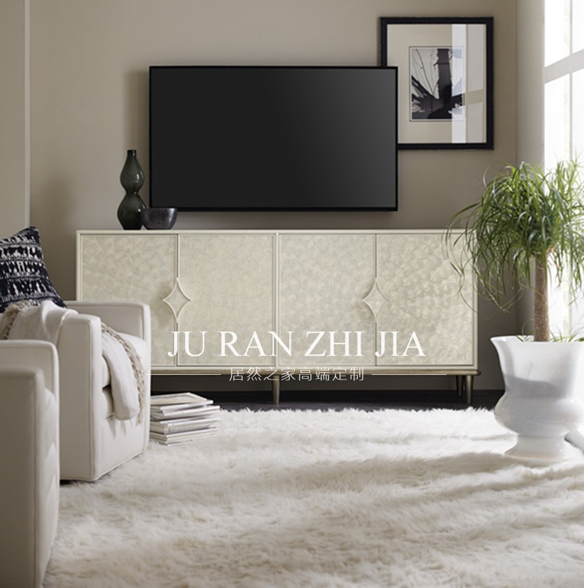 Light luxury neoclassical TV cabinet Nordic shell decoration cabinet locker Simple modern porch cabinet