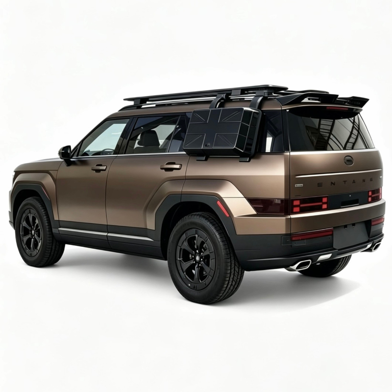 2024-2026 Santa Fe Mx5 Roof Rack Luggage Carrier Duffy Santafe Modified Folding Side Ladder Backpack