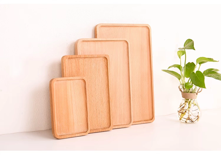 Nhật bản pallet gỗ hộ gia đình hình chữ nhật khay bánh mì sáng tạo vòng trái cây khay tấm bánh rắn tấm gỗ đũa gỗ cẩm lai