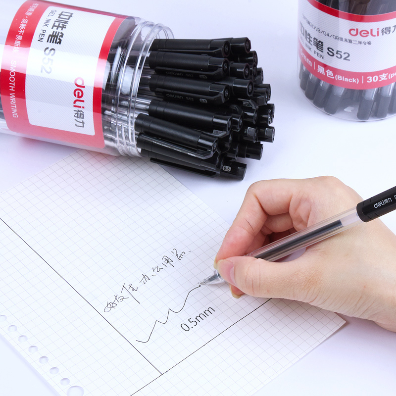 Able S52 Cylinder Fitted in Sex Pen Pen Students Water-based Pen 0-5mm Signature Pen Office Supplies Stationery