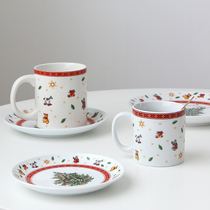 Export German Weibo Christmas series ceramic mug breakfast cup milk oatmeal Cup afternoon tea coffee cup