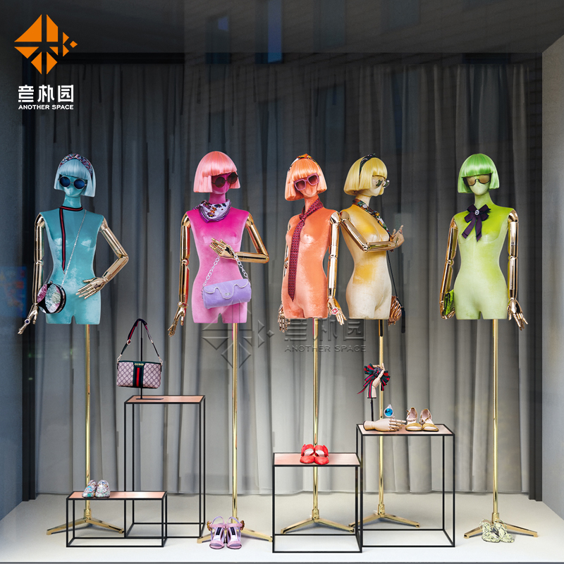 Willa Park Women's Clothes Shop Han Version Upscale Semi-Body Model Props Women Wedding racks Show Windows Fake puppets