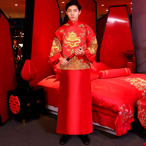 Xiuhe clothing men 2021 New Chinese groom clothing mens Dragon and Phoenix gown mens wedding dress Mens Style Xiuhe Red
