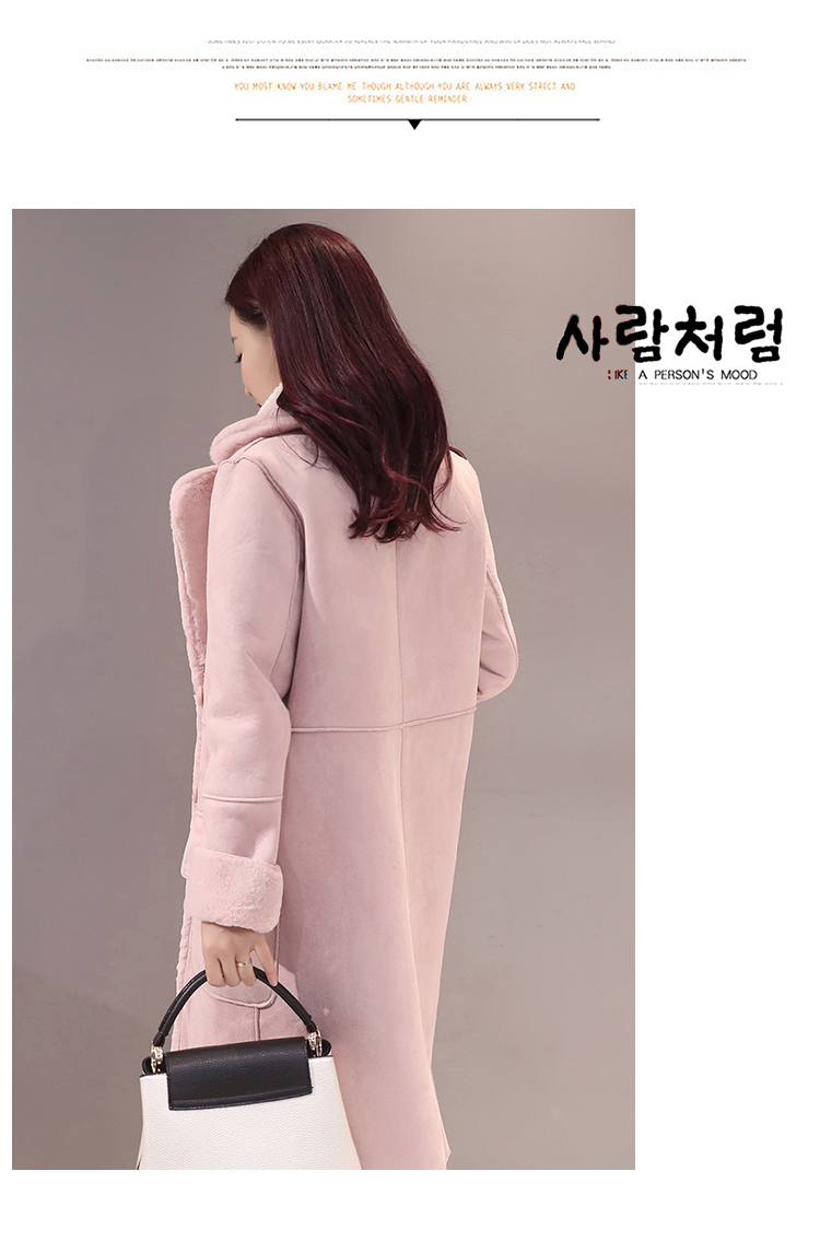 Chống mùa giải phóng mặt bằng khuyến mãi phụ nữ của lamb fur coat phụ nữ cộng với nhung dày coat lông một con nai dài áo khoác