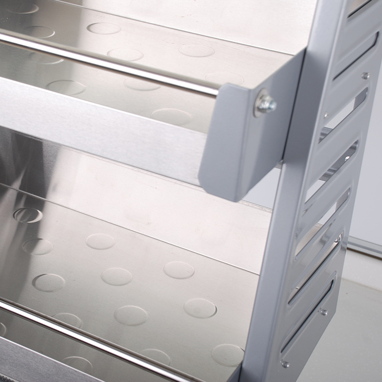 Kitchen Cabinet Damping Lifting Pull Up Basket Stainless Steel