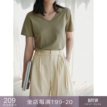 The cool sensual linen texture Western dress pants High waist casual A character shorts for the Eocan Reds breathe