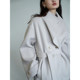 Okeri stand-up collar high-quality double-sided wool coat small woolen cashmere short cloak coat women's winter