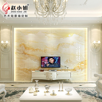 TV Background Wall tiles Microcrystalline stone Modern minimalist Living room European-style marble 3d Film and TV wall Stone styling