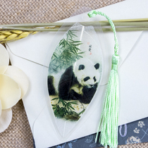 Panda leaf vein bookmark Classical Chinese style gift Sichuan Jiuzhaigou Chengdu tourism memorial abroad special gift