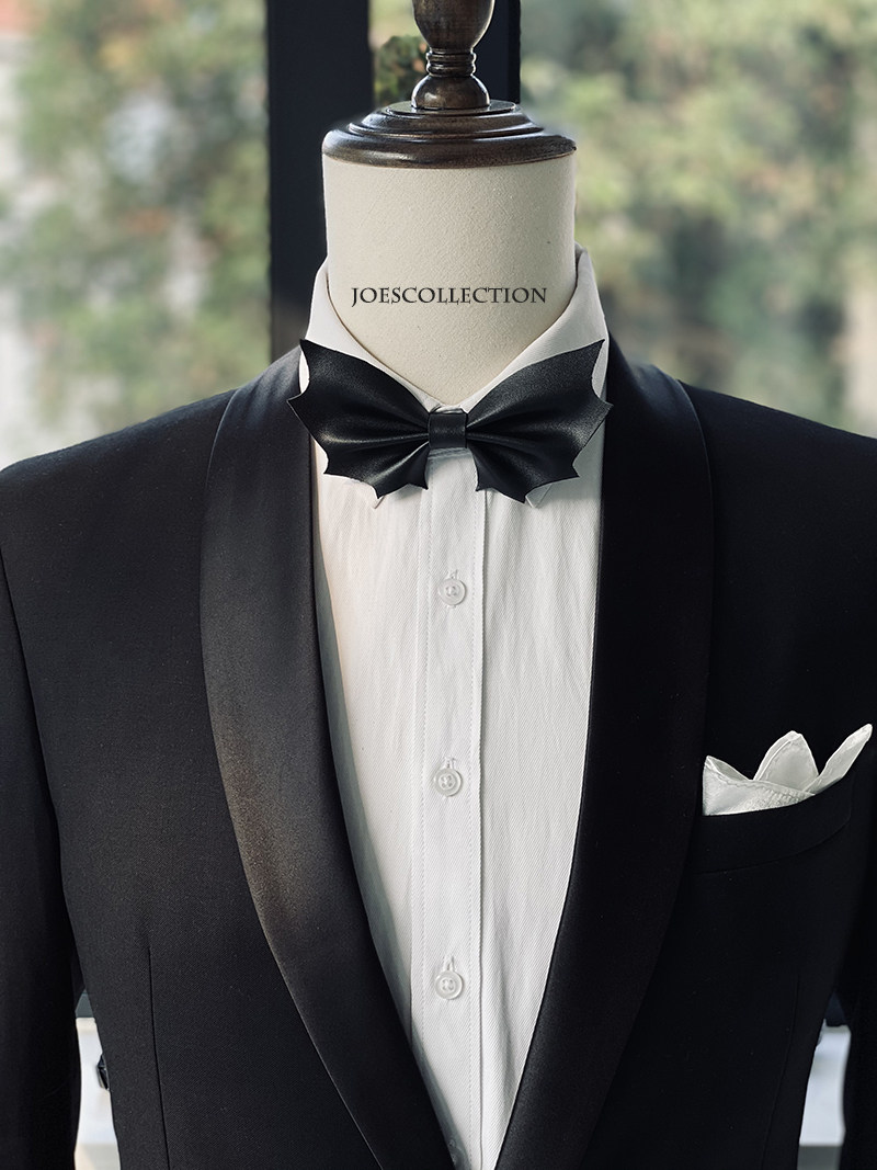 joescollection Batman leather bow tie men's bow tie wedding favors for groomsmen and best men