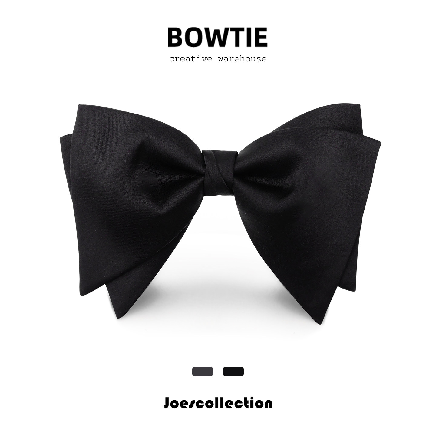 Mr. Hutu HTXS Original Wedding Black Large Pointed Trim Groom and Best Man Men's Printed Suit Bow Tie