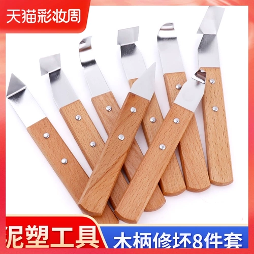 Ремонт деревянной ручки 8 -куплент из глинистой скульптур