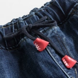 Демисезонные джинсы, штаны, флисовые леггинсы для школьников, эластичная талия, 2020, высокая талия, оверсайз