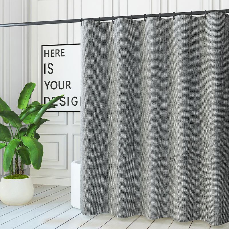 Bathroom shower curtain dressing room thickened waterproof cloth Japan mildew high-grade non-perforated partition shower curtain set