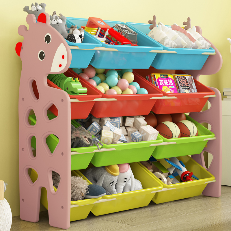 Small deer children's toy containing shelf Divine Instrumental Baby Bookshelves Classified Multilayer Shelve Home Living Room Containing box