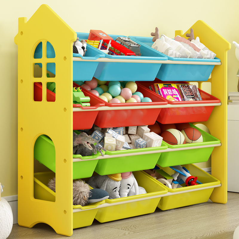 Castle Toy Containing shelf Children's shelves Classification and sorting cabinet case Baby containing box Home Large capacity