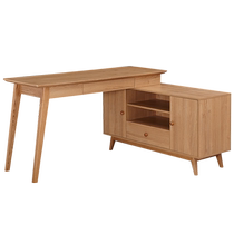 Quanyou Home Nordic style desk simple one-word table movable L-shaped storage table study desk 670126F
