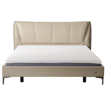 Quanyou Home Modern Simple Leather Art Bed Master Bedroom 2024 New Electric Smart Leather Bed 116032