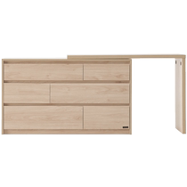 Quanyou Home Furnishing Log Style Bedroom Wall-Back Six-drawer Cabinet Cream Style Bedside Drawer Cabinet Storage Cabinet Dressing Table Integrated