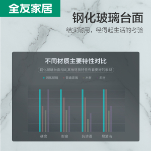 全友家居北欧茶几电视柜组合客厅钢化玻璃茶几可伸缩电视柜DW1001