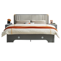 Quanyou Home Modern Simple 1.8-meter double storage bed second bedroom small apartment adult 1.5-meter soft package board bed