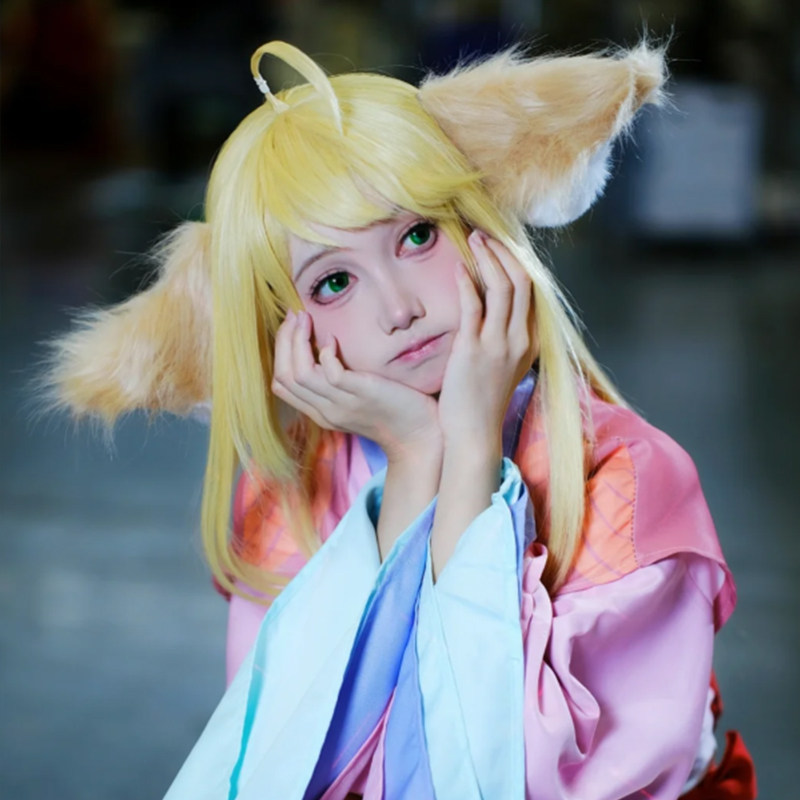 涂山苏苏cos假毛米白色长直发!狐妖小红娘发型超治愈~_COSPLAY配件_淘宝游戏网