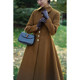 Chings re-engraved Hepburn style small cloak coat women's single-breasted button was thin waist elegant large swing skirt woolen coat