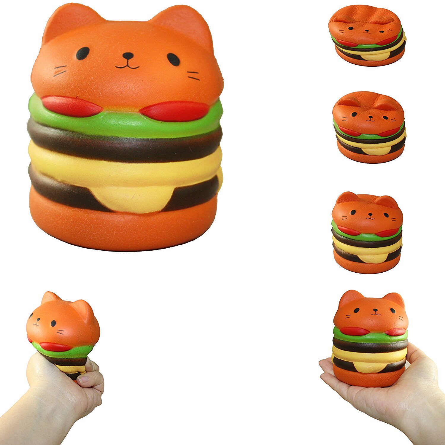 squishy simulation hamburger pendant cake model fake bread slow rebound toy pinching music decompression venting ball