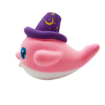 Whale squishy decompression slow rebound decompression toy simulation animal model pendant pinching music to vent ball