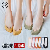 Socks Children's boat Sox Summer thin section Shallow Mouth Silicone Invisible Non-slip Korean Version Cute Day Series Ice Silk High Heel Short Socks