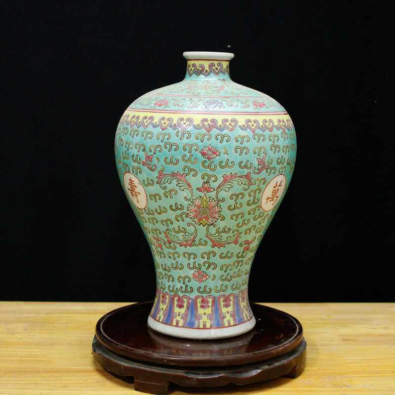 Jingdezhen Cultural Revolution porcelain old stock Mebottle Wanshou No Xinjiang factory goods stock collection vase 