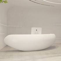 Lacquer front desk cashier company beauty salon bar special-shaped reception desk stylish simple modern furniture can be customized