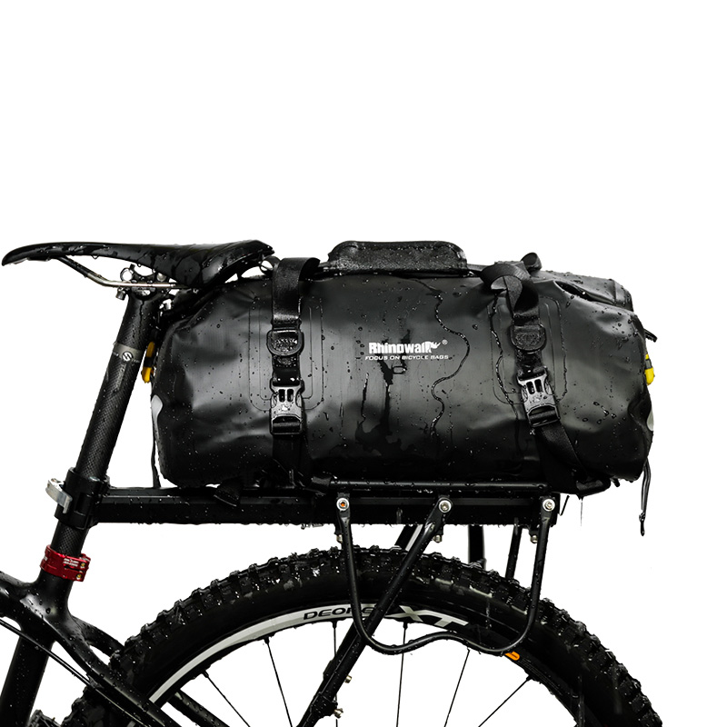 Self-caravan aft bag full waterproof pack Mountain road Long ride Shoulder Bag Equipped Bike Bag Rhinoceros