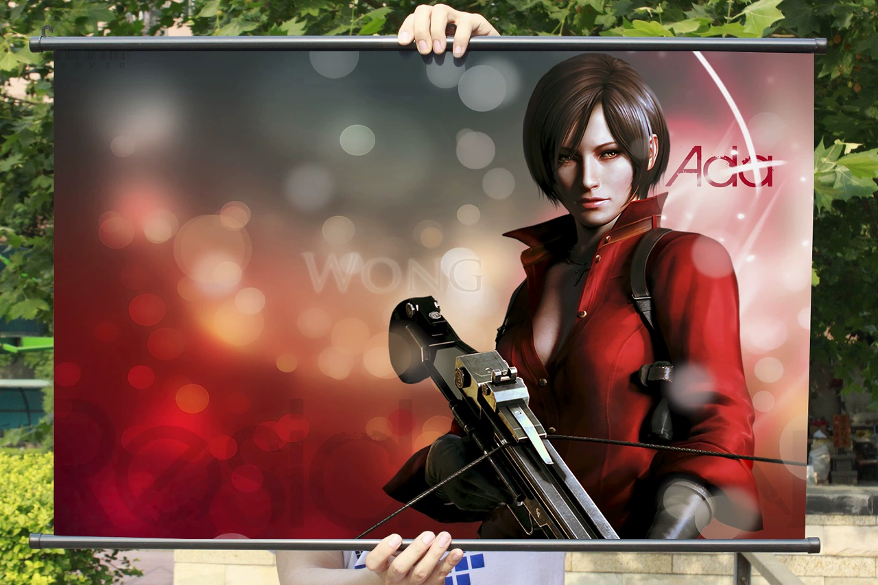 [Mặt bích] Bộ sưu tập trò chơi ngoại vi Resident Evil Bức tranh áp phích trang trí bằng vải Ada Wang / Wang Aida - Game Nhân vật liên quan
