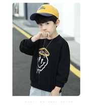 Boys long-sleeved T-shirt autumn clothes 2021 New tidal spring and autumn childrens Tong clothes boy student jacket