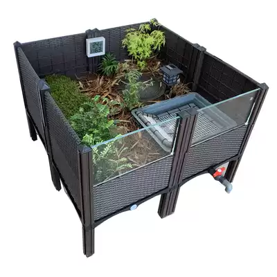 Yellow margin closed shell turtle breeding box half water turtle box turtle Anyuan Taiyuan Turtle Ecological breeding environment home