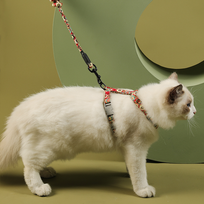 Kitty Traction Rope Home Adjustable Vest Type Anti-Escape Walk Cat Rope Anti Escape Exclusive Cat Item Ring