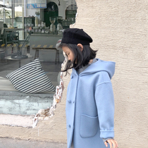 Children Lions double face cashmere big clothes 2021 South Korean childrens clothing autumn winter thickened female baby double-row buttoned fur coat