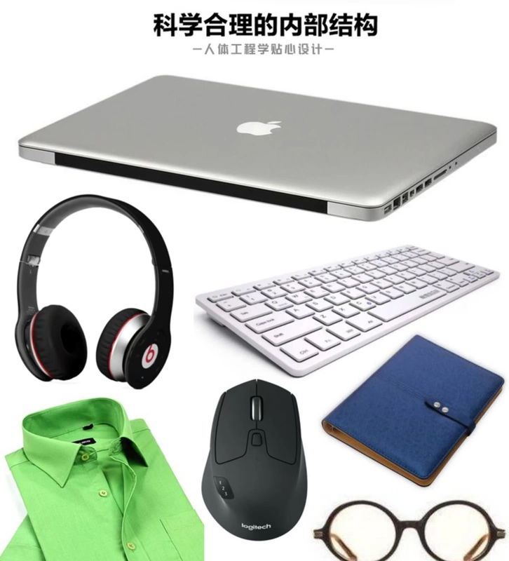 Túi chống sốc máy tính xách tay Dell Túi 14 inch 15,6 inch 17,3 Túi đeo vai Asus Lenovo cho nam và nữ - Phụ kiện máy tính xách tay dán bàn phím tiếng hàn