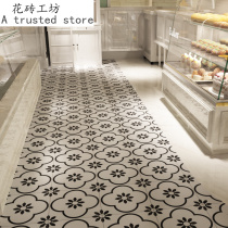Bathroom tiles Simple modern black and white tiles Floor tiles Black and white tiles Mediterranean wall tiles 300 flower tiles