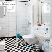 Bread brick small white brick 100x100 white matte black gray Nordic kitchen bathroom wall brick tile