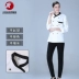 Đầu bếp overalls nam tay dài tay ngắn và nam mô hình mùa thu đông cộng với phân bón để tăng nhà bếp cửa hàng bánh ngắn tay phục vụ quần áo nam đẹp Cực lớn