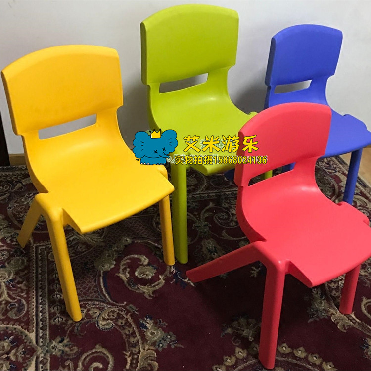 Yuchai Children's plastic leaning back chair Kindergarten Baby Seat Plastic Thickening Primary And Middle School Students Learn Table And Chairs Stools