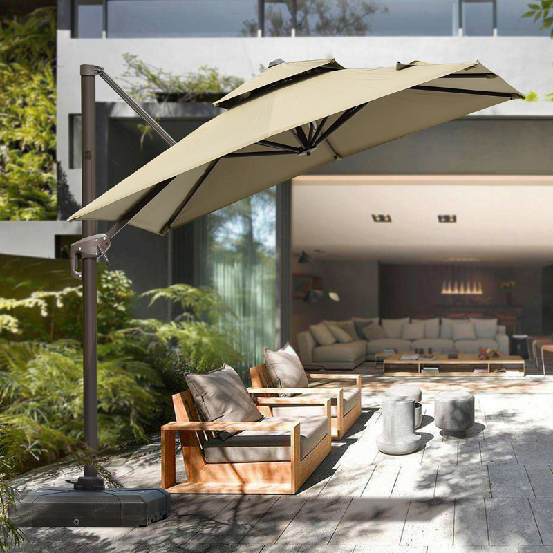 Outdoor parasol balcony security box umbrella garden Roman courtyard umbrella large sun umbrella side stand umbrella outdoor stall