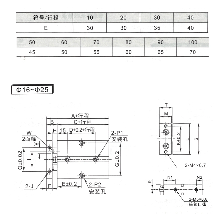 Xi lanh đôi trục đôi TN10 Leizer khí nén nhỏ 16/20 25 tda32x30/40/5067890/100 ben khí nén xylanh khí nén