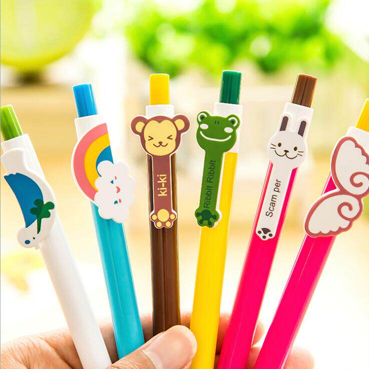 Korean stationery press cute cartoon student rainbow wholesale ballpoint pen personality oil pen Creative office ballpoint pen
