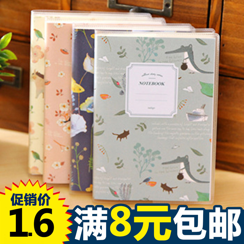 8080A coil small notebook Korean creative stationery Cute nature story cartoon school supplies