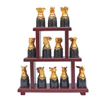 Mojade decorative wine glass natural Jade Tea Cup twelve Zodiac creative personality set home liquor vintage Chinese style